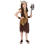 Smiffys Viking Girl Costume, Brown (Size L)