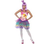 Donna Regina Caramelle Dolce Katy Costume Musica Pop Costume da Halloween