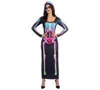 Smiffys Costume da scheletro Sugar Bones da donna