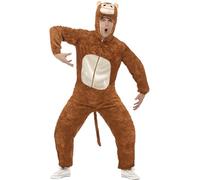 SMIFFYS Costume da scimmia, adulto include tuta con cappuccio