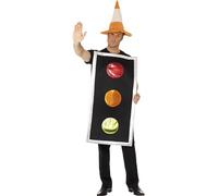 SMIFFYS Costume da semaforo, con cappello da cono stradale Halloween