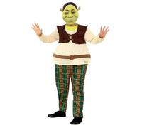 SMIFFYS Costume da Shrek per bambini, Verde, con body a cerchio e maschera in EVA Halloween, Carnevale