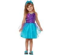 SMIFFYS Costume da sirena per bambini, Blu, Abito e fascia Halloween