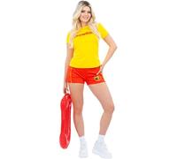 SMIFFYS Costume da spiaggia Baywatch, Giallo, con top e Shorts
