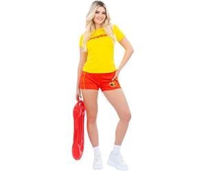 SMIFFYS Costume da spiaggia Baywatch, Giallo, con top e Shorts