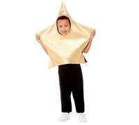 Smiffys Costume da stella splendente per bambini, Oro, Tutto in uno Halloween