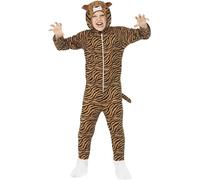SMIFFYS Costume da tigre, Tuta integrale con cappuccio
