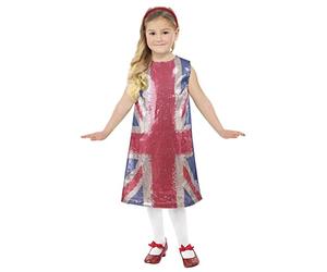 Smiffys Costume da Union Jack All That Glitters, Union Jack, travestimento con bandiera del Regno Unito