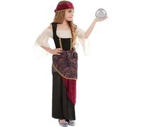 SMIFFYS Costume da veggente, Multicolore, con abito e bandana Halloween, Carnevale