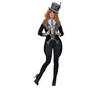 SMIFFYS Costume deluxe Cappellaia matta, Nero, con giacca, gilè, papillon e cappello