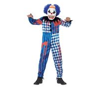 SMIFFYS Costume Deluxe Clown Sinistro, comprende Tuta, Maschera in EVA, Cervello