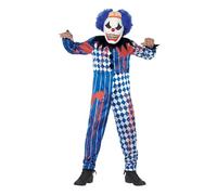 Smiffys Deluxe Sinister Clown Costume, Blue (Size L)