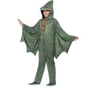 Smiffys Pterodactyl Dinosaur Costume, Green (Size S)