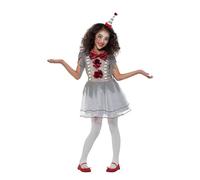 Smiffys Vintage Clown Girl Costume, Grey & Red (Size M)