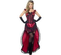 Smiffys Deluxe Western Authentic Brothel Babe Costume, Bur (Size M)