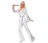 Smiffys 70s Disco Lady Costume, White (Size S)