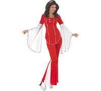 Smiffys Costume Donna Super Trooper 70s Disco Rosso Completo In Poliestere Nuovo
