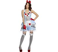 SMIFFYS Costume Fever da Alice nel Paese delle Meraviglie, con abito e fiocco per capell