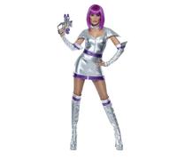 Smiffys Fever Space Cadet Costume, Silver Metallic (Size M)