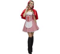 SMIFFYS Costume Fever da Cappuccetto Rosso, con abito e mantello Halloween, Carnevale