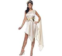 Smiffys Fever Goddess Costume, Cream (Size S)