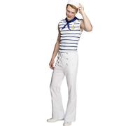 SMIFFYS Costume Fever da marinaio francese, con parte superiore, pantaloni e sciarpa