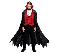 Uomo Fever Vampiro Costume Con Foulard Pezzi Dracula Gotico Halloween