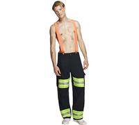 SMIFFYS Costume Fever da vigile del fuoco, con pantaloni e bretelle Halloween