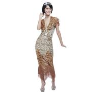 SMIFFYS Costume Flapper, oro, con vestito