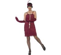 Smiffys Flapper Costume, Red (Size M)