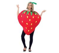 Smiffys Costume Fragola, con Pettorina Stampata e Copricapo Halloween
