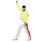 SMIFFYS Costume Freddie Mercury dei Queen, giallo, con giacca e pantaloni Halloween