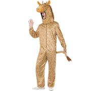 Smiffys Costume Giraffa, arancione, Tutto in uno con cappuccio Halloween