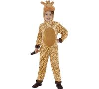 SMIFFYS Costume Giraffa, marrone, tuta con cappuccio e coda Halloween, Carnevale