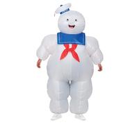 Smiffys Costume gonfiabile da Stay Puft di Ghostbusters, Tutto in uno con ventola autogonfiabile Halloween