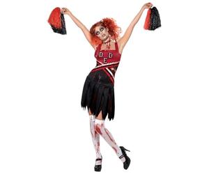 SMIFFYS Costume High School Horror Cheerleader, comprende Abito e Pompon Halloween