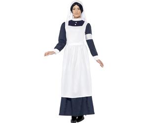 SMIFFYS Costume Infermiera Prima Guerra Mondiale, con Abito e Copricapo