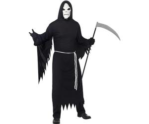 SMIFFYS Costume La Morte, comprende Veste con Cappuccio, Maschera e Cinta