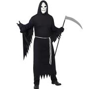 SMIFFYS Costume La Morte, comprende Veste con Cappuccio, Maschera e Cinta Halloween