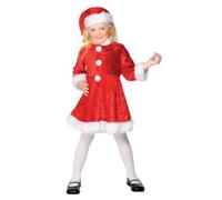 SMIFFYS Costume mini Miss Santa, Rosso, con abito e cappello Halloween, Carnevale