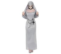Smiffys Costume Monaca Gotica, Grigio, comprende Tonaca e Copricapo Halloween