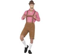SMIFFYS Costume Mr Baviera, Rosso e marrone, con camicia e Lederhosen Halloween