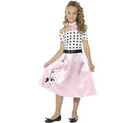 Smiffys 50s Poodle Girl Costume, Pink (Size M)