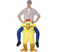 Smiffys Costume Pollo Per Uomo Carry Me Animale Giallo In Maschera