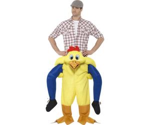 Smiffys Costume Pollo Per Uomo Carry Me Animale Giallo In Maschera