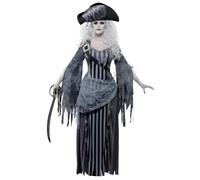 Smiffys Deluxe Ghost Ship Princess Costume, Grey (Size L)
