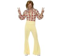 Smiffys 60s Groovy Guy Costume, Patterned (Size L)