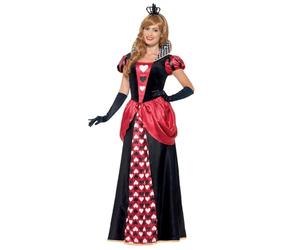 SMIFFYS Costume Regina rossa, rosso, con abito e corona Halloween