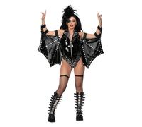 Smiffys Costume Rock Star Anni 80 Anni 90 Donna Punk Glam Nera