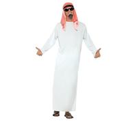 Uomo Falso Sheikh Costume Arab Arabo Completo Da Smiffys